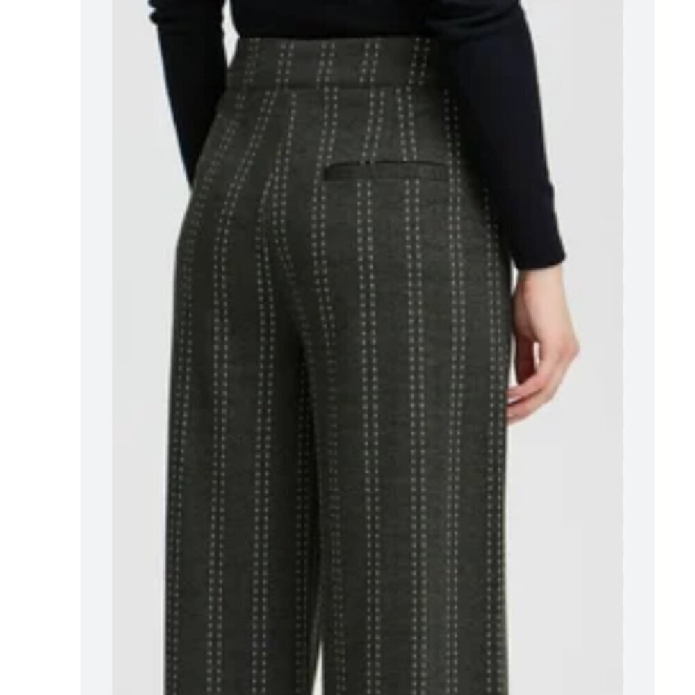 Ichi Ihruti Wide Leg Dark Gray Pants Trousers Sm - Picture 7 of 13
